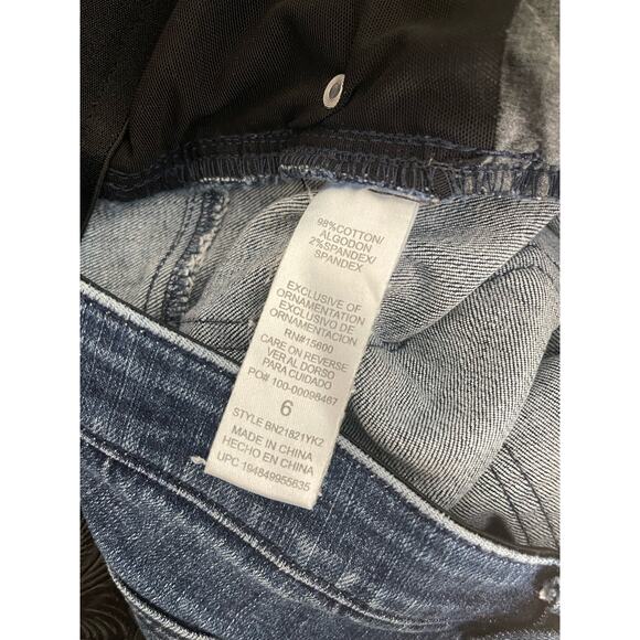 Democracy Jeans Women's 6 Raw Hem Straight Distressed - Picture 5 of 7